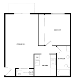 1 bed, 1 bath, 583 sqft, $1,793