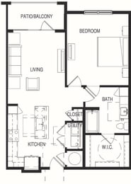 1 bed, 1 bath, 866 sqft, $1,375