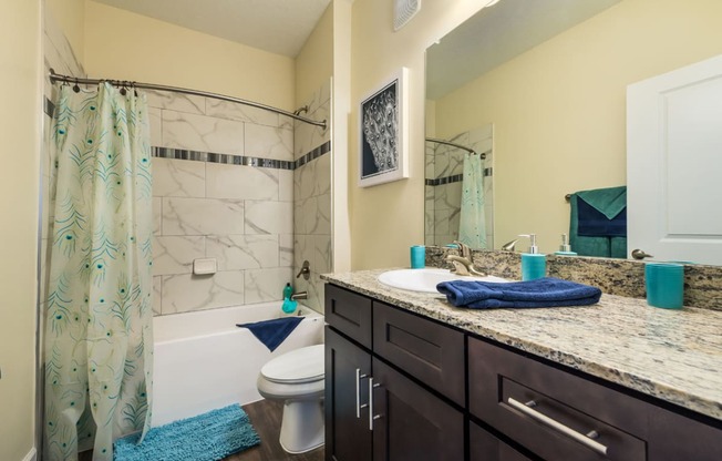 Bathroom interior at The Oasis at Crosstown, Florida