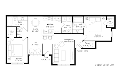 2 beds, 2 baths, 1,315 sqft, $1,797