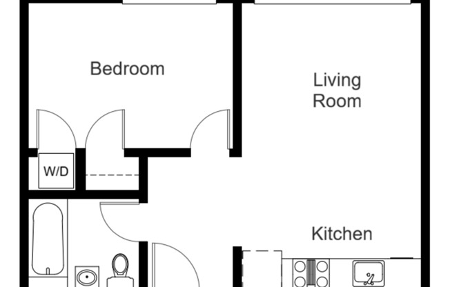 1 bed, 1 bath, 491 sqft, $1,850, Unit 106