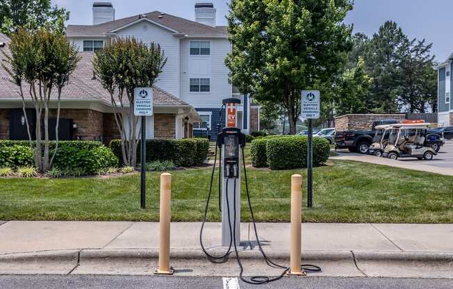 2 electronic vehicle chargers within the community