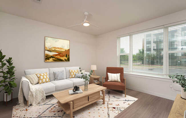 Living Room with Hard Surface Flooring