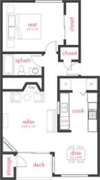 1 bed, 1 bath, 690 sqft, $1,655