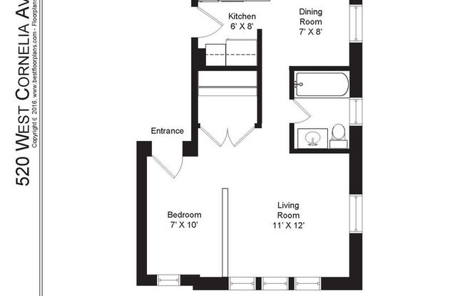 Studio, 1 bath, 510 sqft, $1,495, Unit 520-111