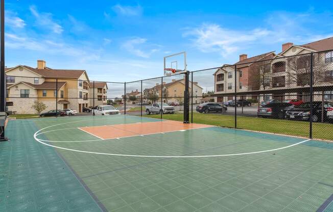 Enjoy a pick up game on the sport court!