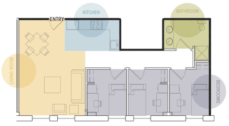 3 beds, 1 bath, 700 sqft, $835