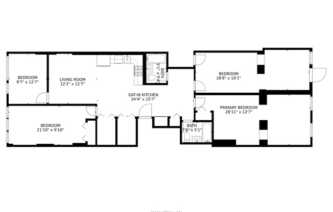 4 beds, 2 baths, $10,500, Unit 2FL