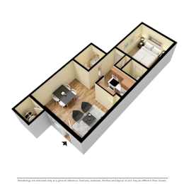 1 bed, 1 bath, 616 sqft, $1,059