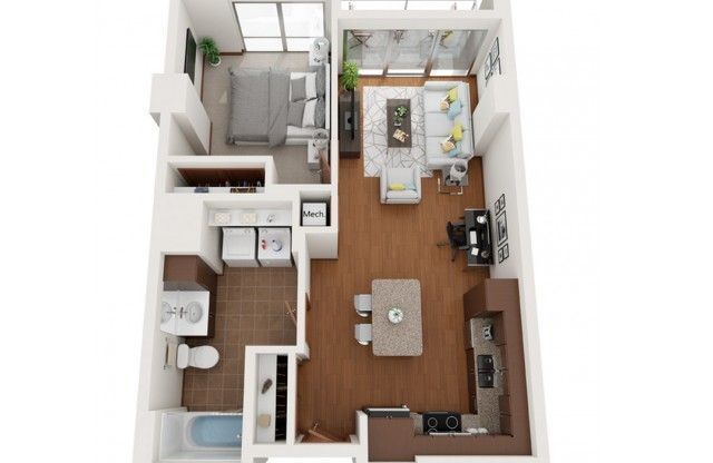 1 bed, 1 bath, 662 sqft, $1,995