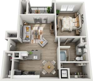 1 bed, 1 bath, 789 sqft, $1,237