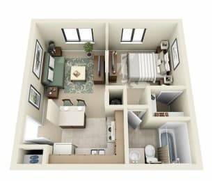 Studio, 1 bath, 423 sqft, $1,035