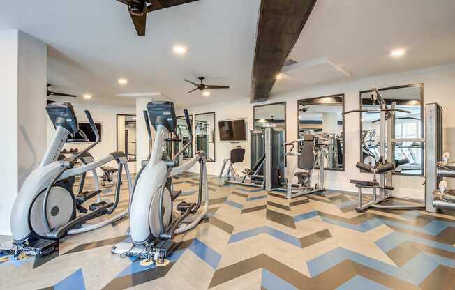 Fitness Center With Modern Equipment at Spoke Apartments, Georgia, 30307