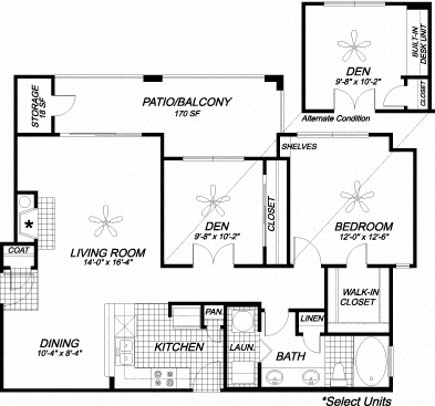 1 bed, 1 bath, $1,425