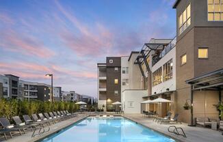 Swimming Pool With Sparkling Water at Parc West Apartments, Draper, UT, 84020