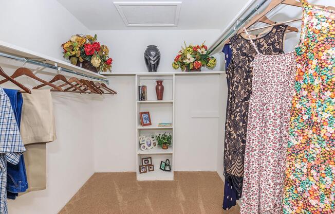 a bedroom with a bed and a mirror