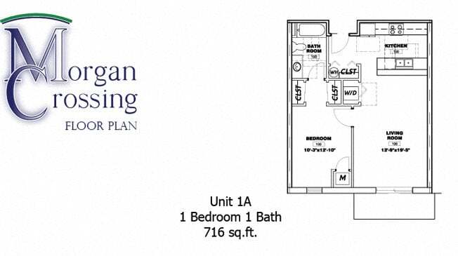 1 bed, 1 bath, 716 sqft, $975