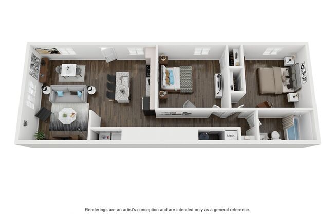 2 beds, 1 bath, 950 sqft, $1,175, Unit 3034-3