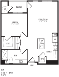 1 bed, 1 bath, 857 sqft, $1,871