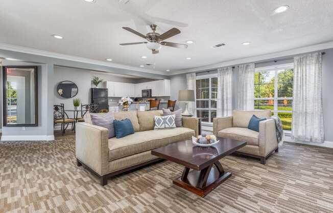 Clubhouse Lounge and Kitchen Area