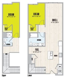 2 beds, 2 baths, 1,458 sqft, $3,063