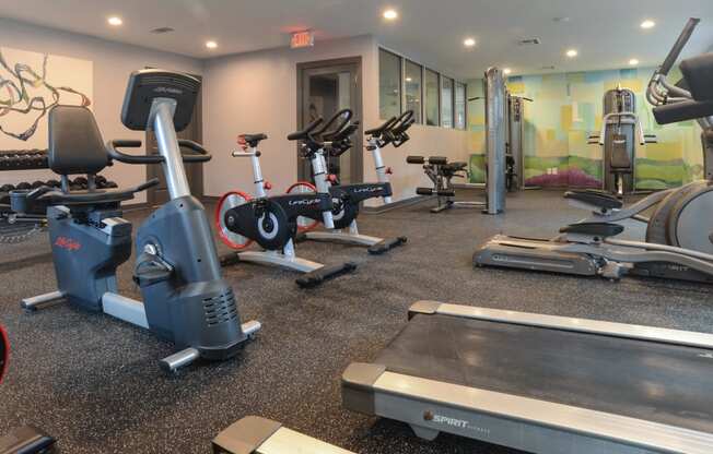 fitness center in our apartments on east riverside