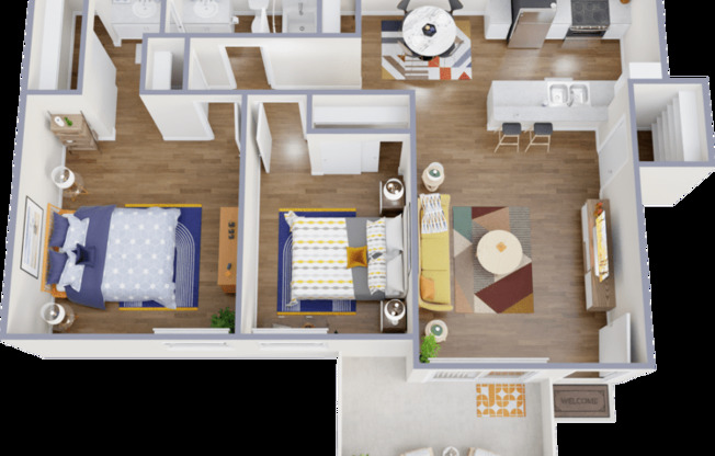 2 beds, 1 bath, 807 sqft, $2,150