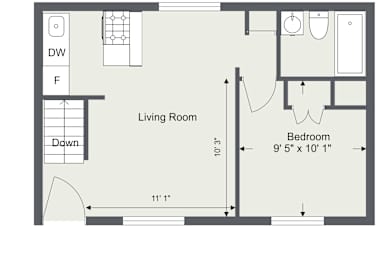1 bed, 1 bath, 875 sqft, $1,177