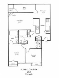 2 beds, 2 baths, $1,734