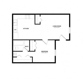 1 bed, 1 bath, 470 sqft, $1,499