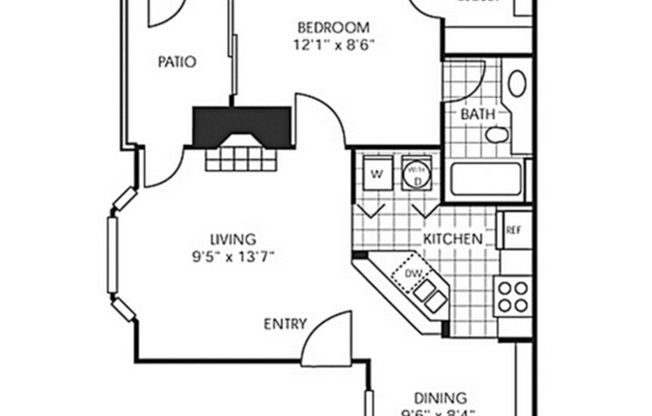 1 bed, 1 bath, 650 sqft, $1,787