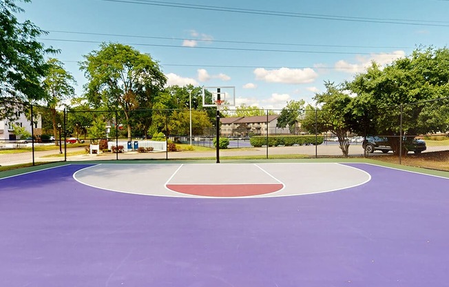 basketball court at apartment community