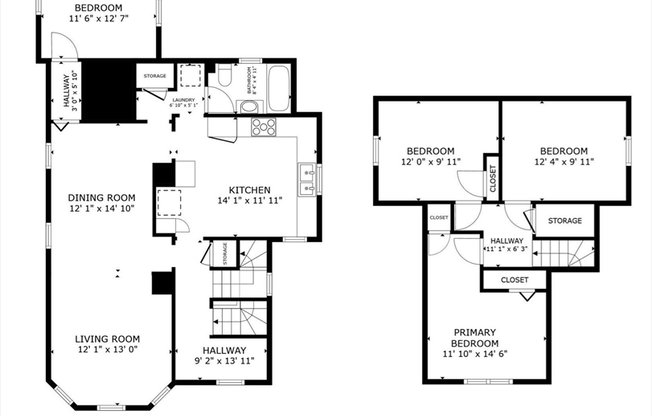 3 beds, 1 bath, 1,414 sqft, $3,400, Unit Apt 2