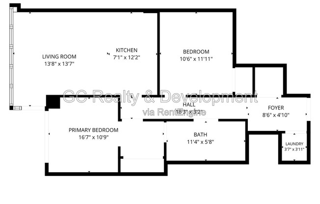 2 beds, 1 bath, 900 sqft, $2,900, Unit 2906