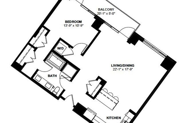 1 bed, 1 bath, 957 sqft, $6,135, Unit 1110