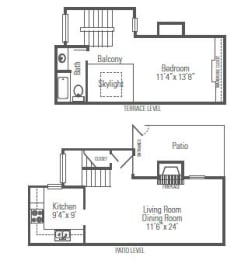 1 bed, 1 bath, 828 sqft, $924