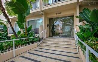 Apartment Building in Los Angeles Entrance