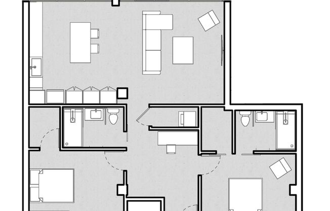 2 beds, 2 baths, 1,148 sqft, $6,995, Unit 803