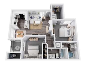 2 beds, 2 baths, 854 sqft, $1,890