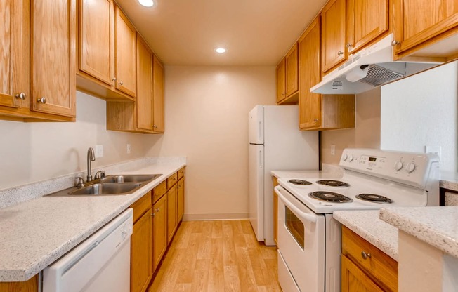 Our 2 Bedroom 2 Bath Apartment Kitchen at Vista Flores Apartments in San Marcos, California