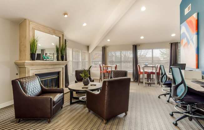 Clubhouse Interior at Greensview Apartments in Aurora, Colorado, CO