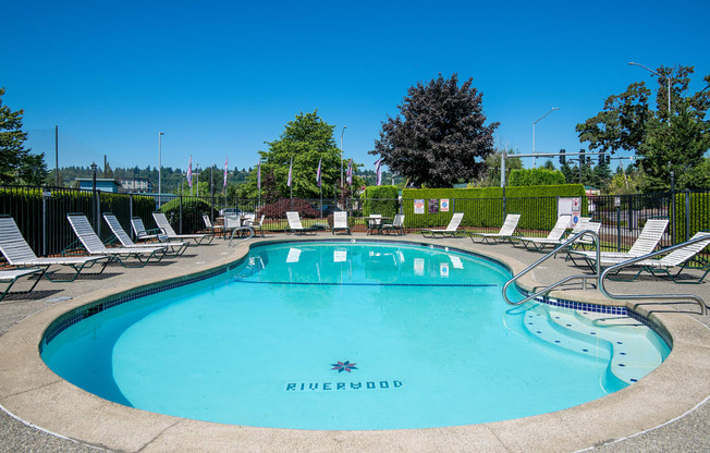 Riverwood outdoor seasonal pool and lounges