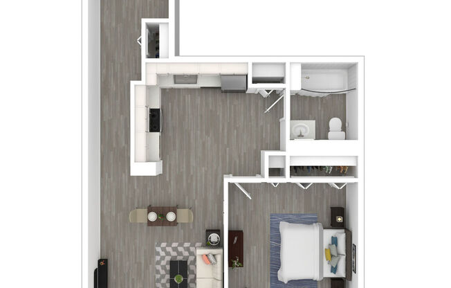 1 bed, 1 bath, 634 sqft, $2,540