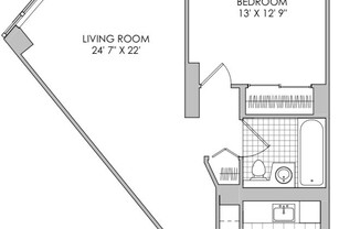 1 bed, 1 bath, $4,390, Unit 1107