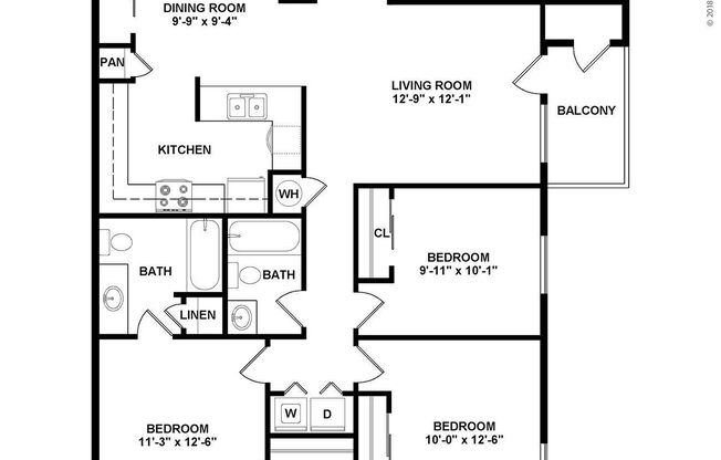 3 beds, 2 baths, 1,152 sqft, $2,149