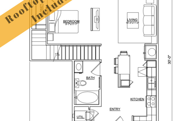 Studio, 1 bath, 718 sqft, $1,925