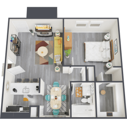 1 bed, 1 bath, 654 sqft, $899