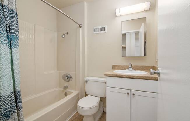 ralston floor plan bathroom at Avenue Two Apartments, Redwood City  , California