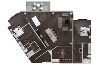 2 beds, 2.5 baths, 1,673 sqft, $2,671