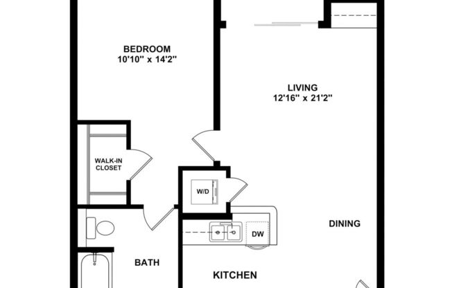 1 bed, 1 bath, 647 sqft, $2,758